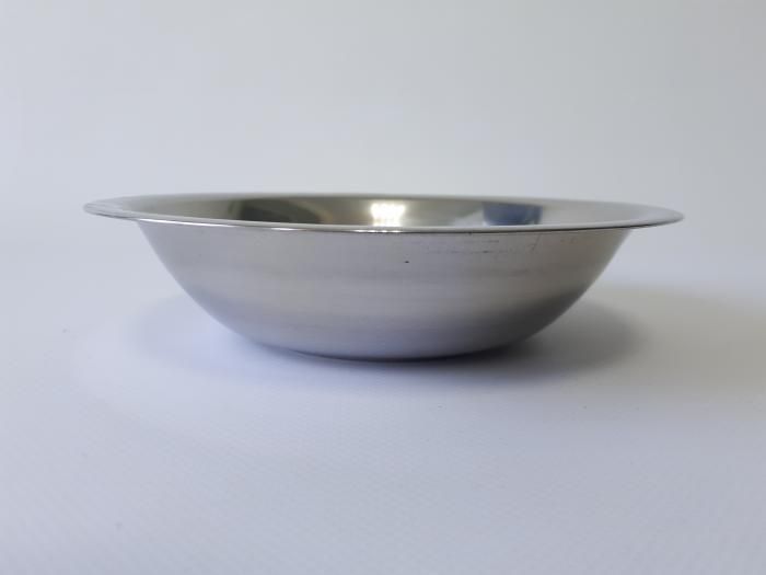 Миска кухонна з нержавіючої сталі глибока D 18 cm H 4 cm 400 мл для їдальні Нержавіюча сталь 18928 фото
