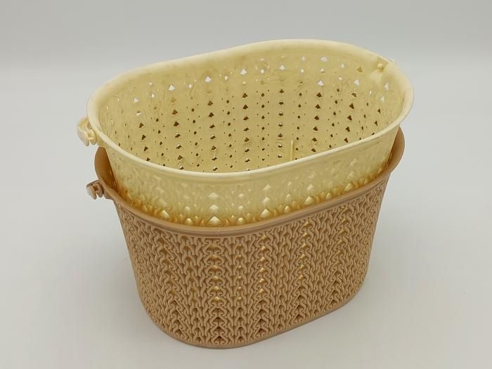 Кошик відро для прищіпок пластиковий Кошик Senyayla Plastik 2153 Колосок 22,5*17 cm H 13 cm 17704 фото