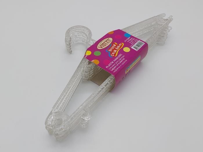Вешалки плечики для детской одежды Тремпеля пластиковые детские K0524 Violet в наборе 6 штук L 32 cm 17254 фото