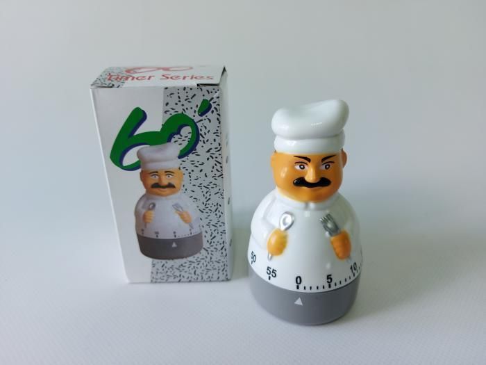 Кухонный таймер приготовления механический для кухни пластиковый Повар D 5,5 cm H 10 cm 12205 фото