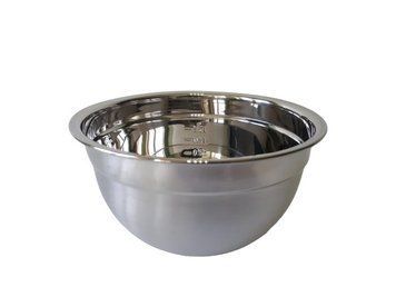 Миска кухонная для миксера из нержавеющей стали глубокая матовая D 20 cm H 11 cm 2,1 л Нержавейка высший сорт 18037 фото