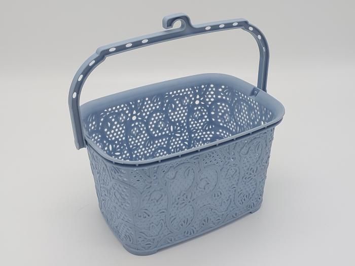 Корзина ведро для прищепок пластиковая Корзинка Tuffex 8035 Ажур 21*15 cm H 13,5 cm 3 литра 18667 фото
