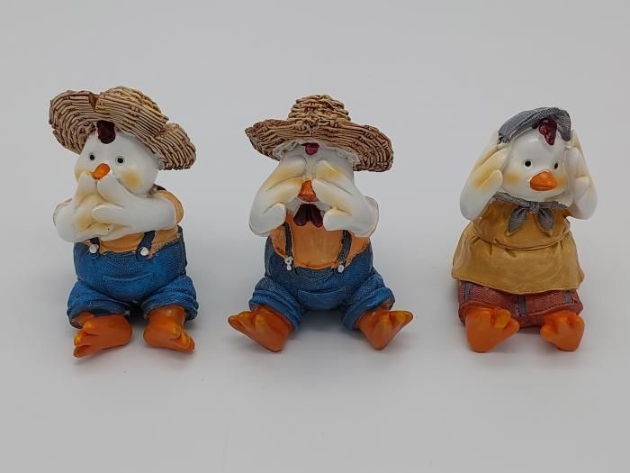 Статуэтка декоративная Фигурка Курицы декор для интерьера 3 вида H 11 cm 16027 фото