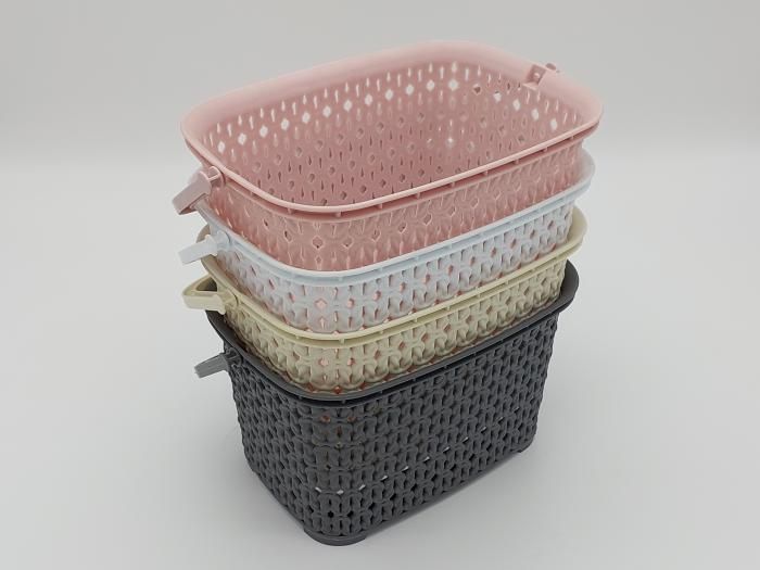 Корзина ведро для прищепок пластиковая Корзинка Tuffex 4035 Сетка 21*15 cm H 13,5 cm 3 литра 18659 фото